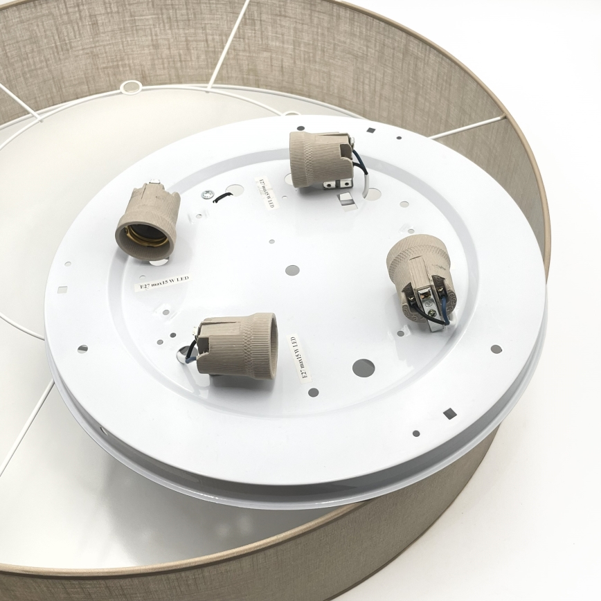 Brilagi - LED lubų šviestuvas SIRIJA 4xE27/60W/230V, skersmuo 60 cm, smėlinis