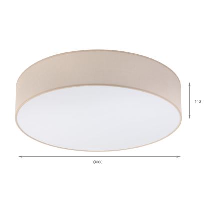 Brilagi - LED lubų šviestuvas SIRIJA 4xE27/60W/230V, skersmuo 60 cm, smėlinis