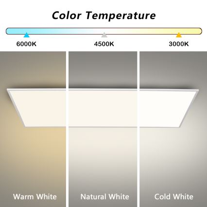 Brilagi - LED lubinis šviestuvas SLIMFRAME LED/80W/230V 120x60 cm 3000/4000/6000K balta