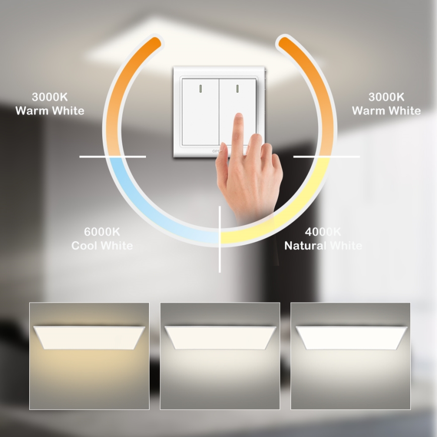 Brilagi - LED lubinis šviestuvas SLIMFRAME LED/80W/230V 120x60 cm 3000/4000/6000K balta
