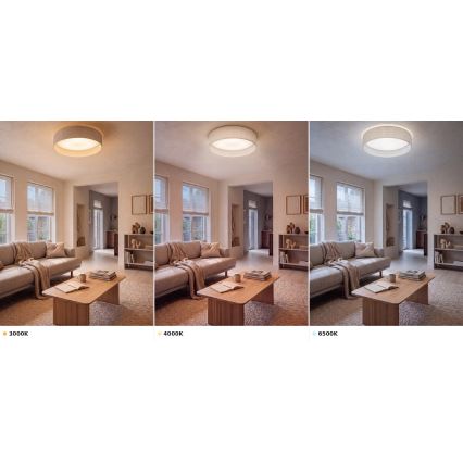 BRILAGI VELVET VARI LED lubų šviestuvas, 24W, 230V, 3000/4000/6500K, Ø 45 cm, kreminės spalvos