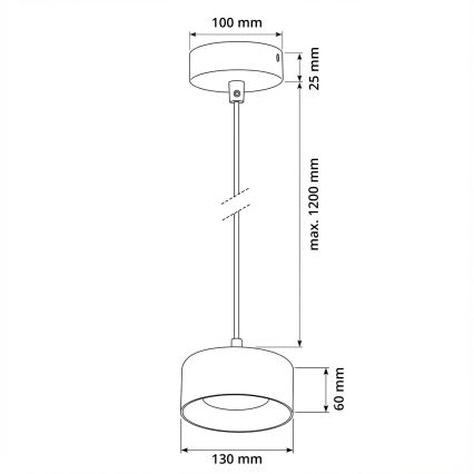 Brilagi - LED Pakabinama liustra ant laido AURA LUX 1xGX53/30W/230V juoda/auksinė