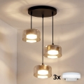 Brilagi - LED pakabinama liustra ant laido AURA LUX 3xGX53/13W/230V juoda/auksinė