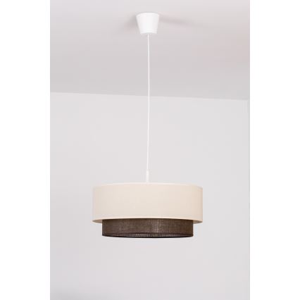 Brilagi - LED pakabinama liustra ant laido BOHO STYLE 1xE27/15W/230V ø 40 cm kreminė/ruda