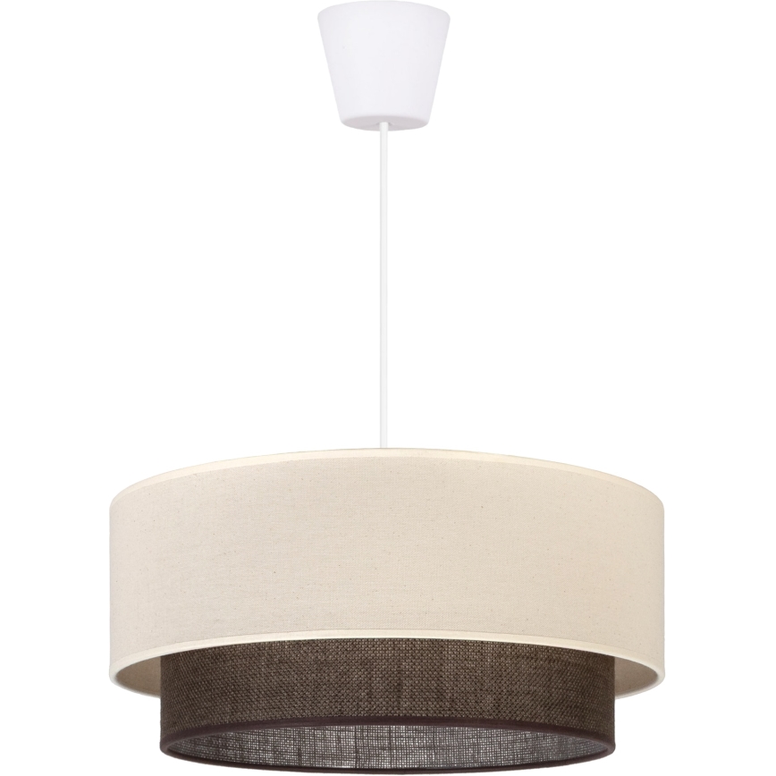 Brilagi - LED pakabinama liustra ant laido BOHO STYLE 1xE27/15W/230V ø 40 cm kreminė/ruda