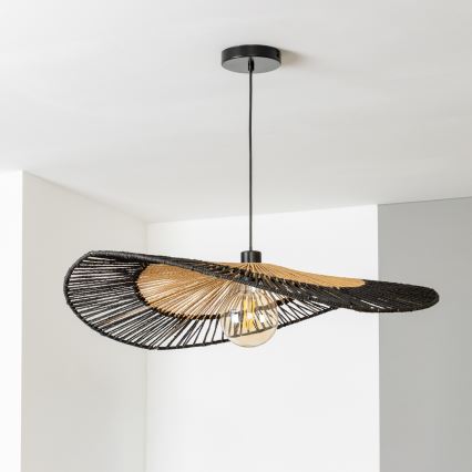 Brilagi - LED pakabinama liustra ant laido CERIA BOHO 1xE27/40W/230V skersmuo 50 cm juoda/ruda