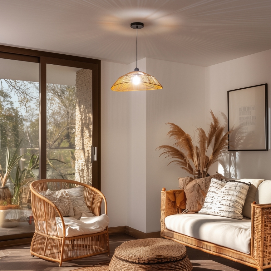 Brilagi - LED pakabinama liustra ant laido CERIA BOHO 1xE27/40W/230V skersmuo 50 cm ruda