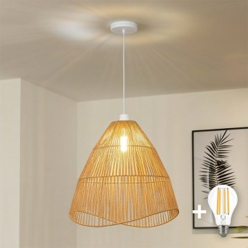 Brilagi - LED pakabinama liustra ant laido CERIA BOHO 1xE27/40W/230V skersmuo 70 cm ruda