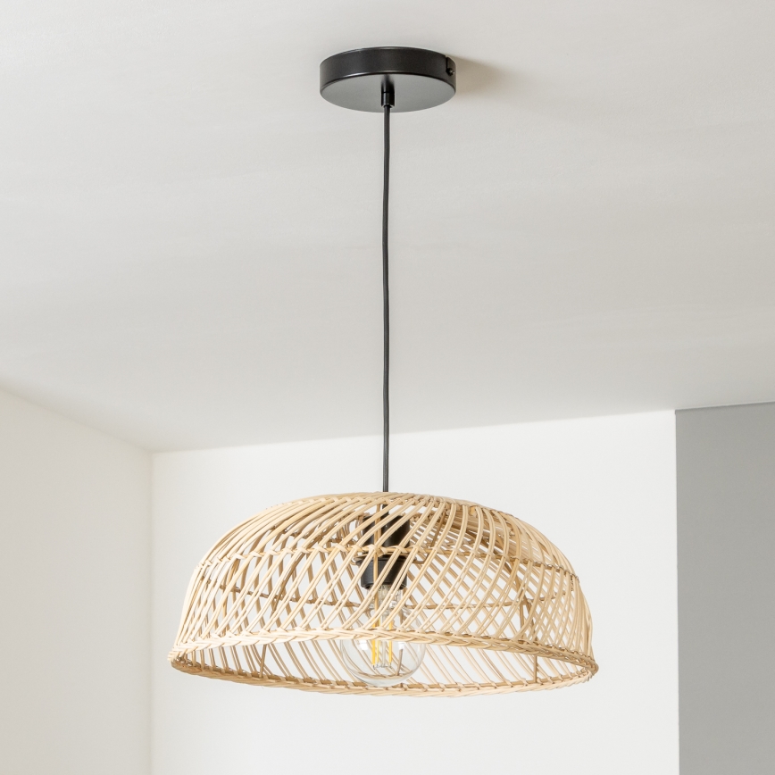 Brilagi - LED pakabinama liustra ant laido CERIA BOHO 1xE27/40W/230V Ø 60 cm, iš rotango