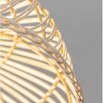 Brilagi - LED pakabinama liustra ant laido CERIA BOHO 1xE27/40W/230V Ø 60 cm, iš rotango