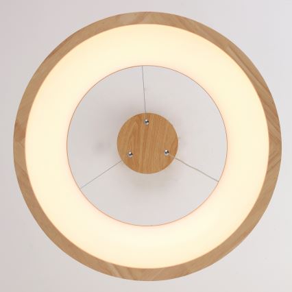 Brilagi - pakabinamas LED šviestuvas ant laido FALCON WOOD LED/30W/230V 3000/4000/6000K Ø 45 cm, medinis