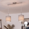 Brilagi - LED pakabinama liustra ant laido NUBILA 2xE27/60W/230V pilka