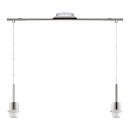 Brilagi - LED pakabinama liustra ant laido NUBILA 2xE27/60W/230V pilka