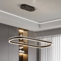 Brilagi - LED pakabinama liustra ant laido PONDIE LED/43W/230V 80x30 cm juoda