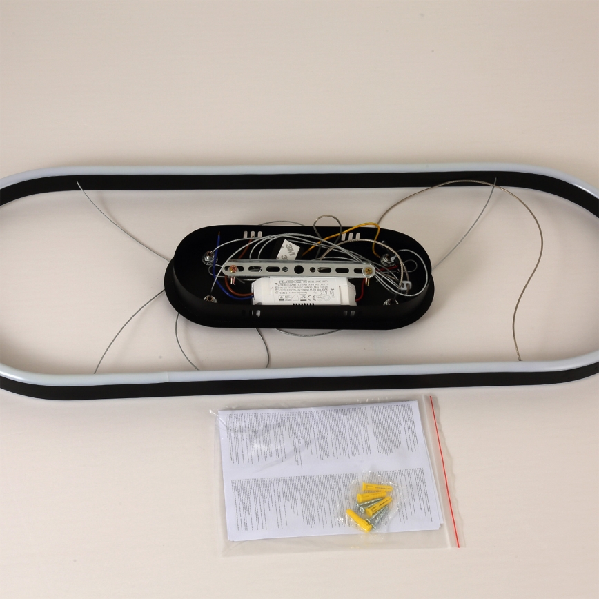 Brilagi - LED pakabinama liustra ant laido PONDIE LED/43W/230V 80x30 cm juoda