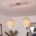 Brilagi - LED pakabinama liustra ant troselio NUBILA 2xE27/60W/230V šviesiai ruda