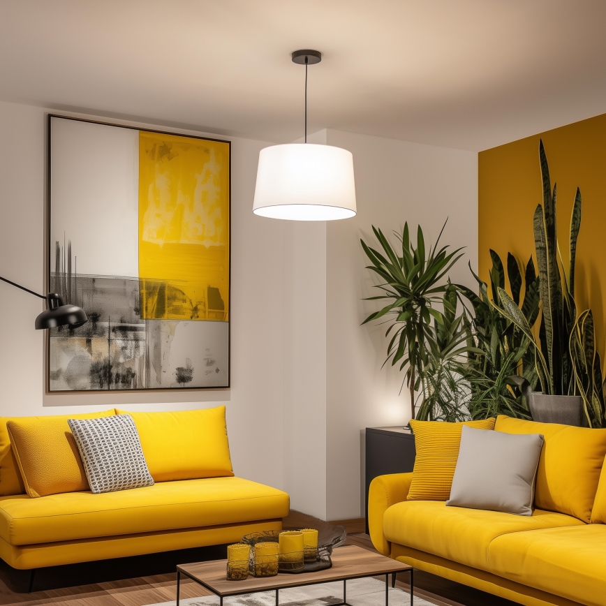 Brilagi - LED pakabinama liustra CERIA ant laido 1xE27/40W/230V Ø 45 cm, balta