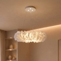 BRILAGI – LED pakabinama liustra FEATHER ant laido, 3 x E27 (maks. 40 W, 230 V) + 3 x LED (3 W), skersmuo 50 cm, balta