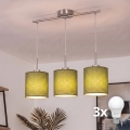 Brilagi - LED pakabinama liustra NUBILA ant laido 3xE27/60W/230V žalia