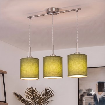 Brilagi - LED pakabinama liustra NUBILA ant laido 3xE27/60W/230V žalia