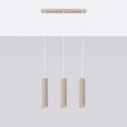 Brilagi - LED pakabinamas liustras ant laido CRESTO 3xGU10/10W/230V taupe