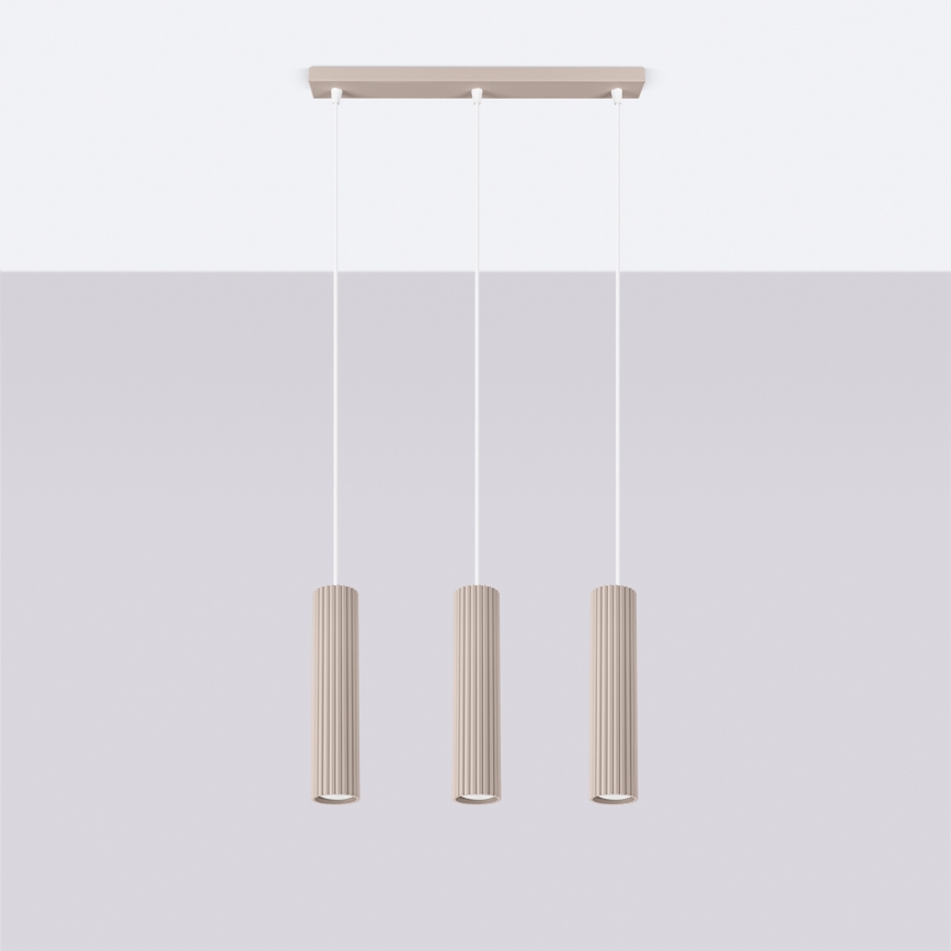 Brilagi - LED pakabinamas liustras ant laido CRESTO 3xGU10/10W/230V taupe