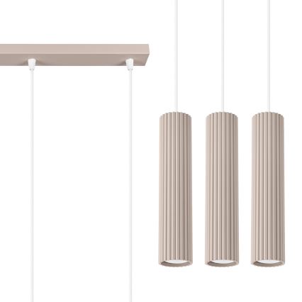 Brilagi - LED pakabinamas liustras ant laido CRESTO 3xGU10/10W/230V taupe