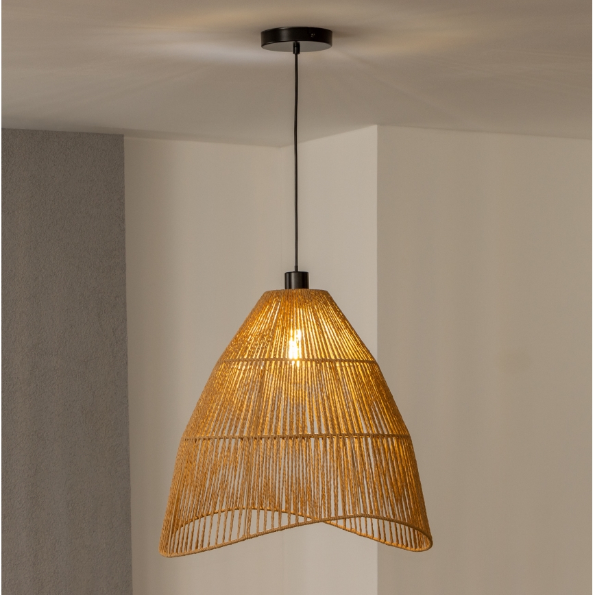 Brilagi - LED pakabinamas liustras su trosu CERIA BOHO 1xE27/40W/230V skersmuo 70 cm rudas