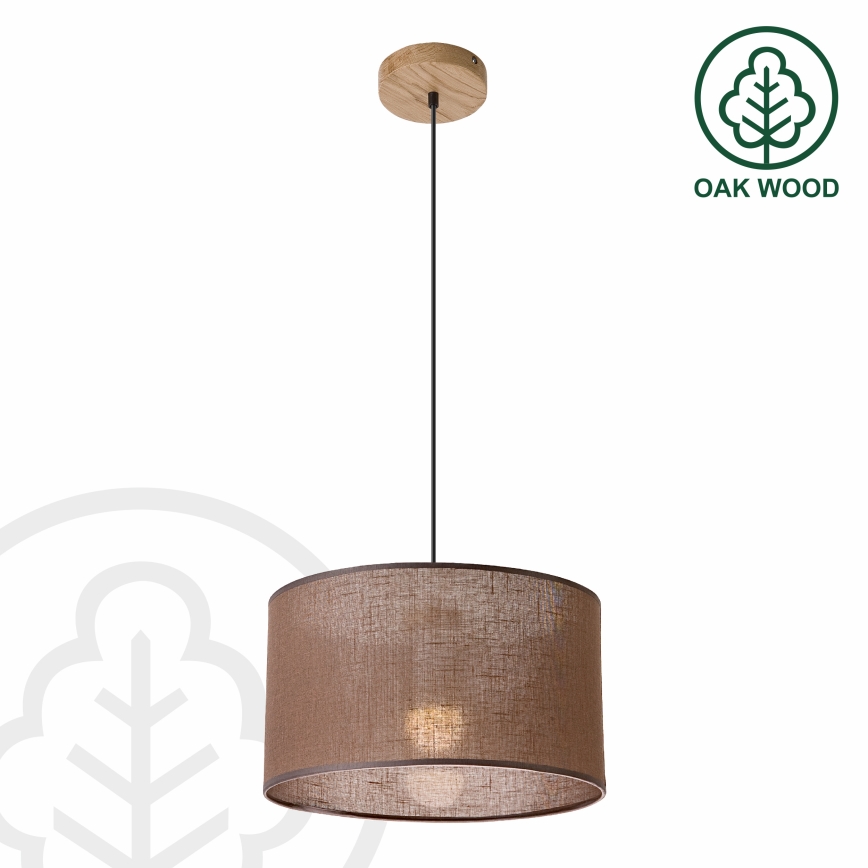 Brilagi - LED Pakabinamas sietynas ANTHONY 1xE27/60W/230V ąžuolas/ruda