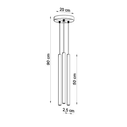 Brilagi -  LED Pakabinamas sietynas DRIFA 3xG9/4W/230V juoda