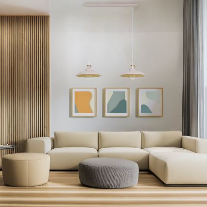 Brilagi - LED Pakabinamas sietynas FLAMENGO 2xE27/60W/230V smėlio spalva