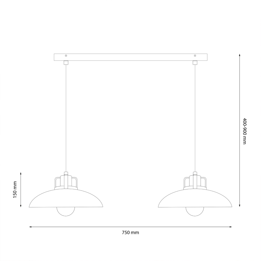 Brilagi - LED Pakabinamas sietynas FLAMENGO 2xE27/60W/230V smėlio spalva