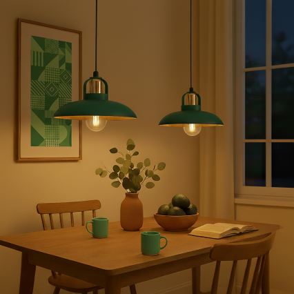 Brilagi - LED Pakabinamas sietynas FLAMENGO 2xE27/60W/230V žalia