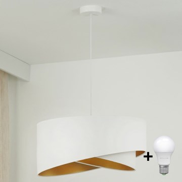 Brilagi - LED Pakabinamas sietynas LYRA 1xE27/15W/230V balta/auksas