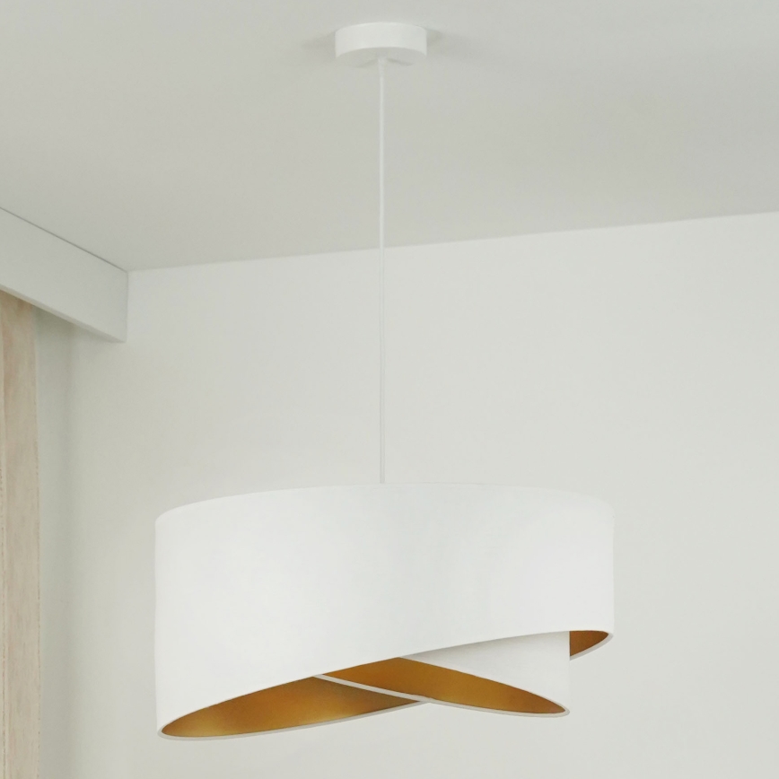 Brilagi - LED Pakabinamas sietynas LYRA 1xE27/15W/230V balta/auksas