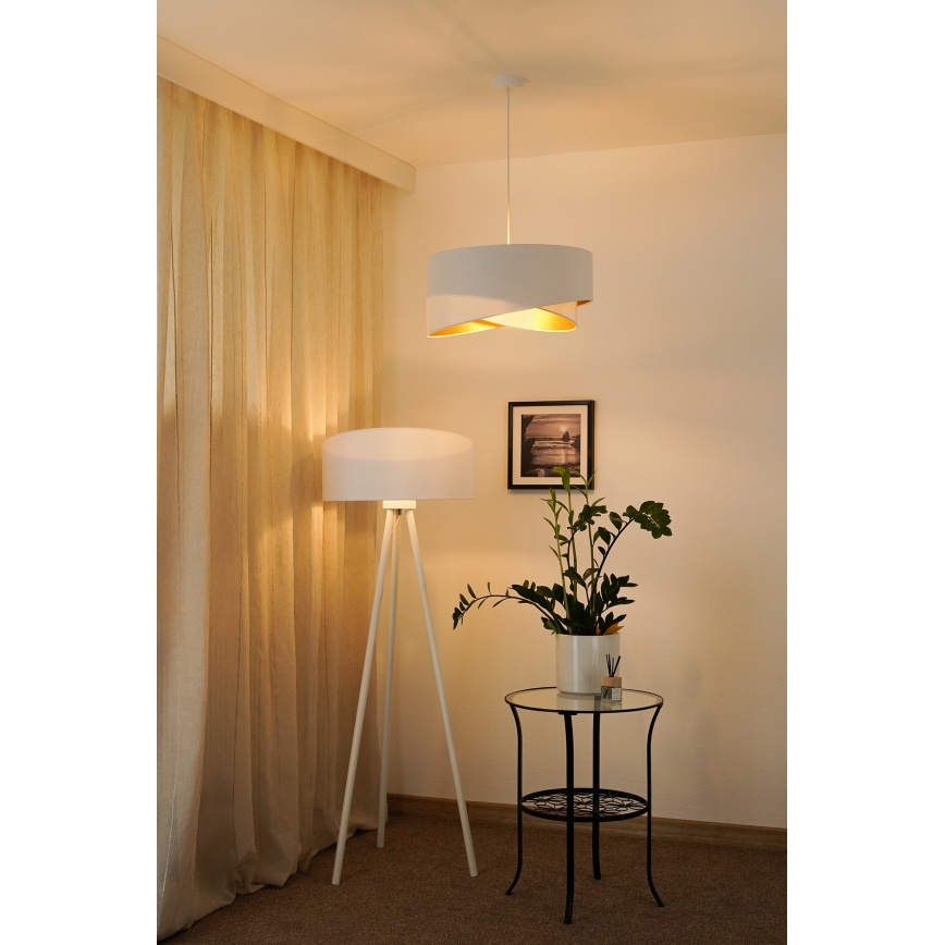 Brilagi - LED Pakabinamas sietynas LYRA 1xE27/15W/230V balta/auksas