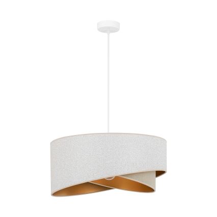 Brilagi - LED Pakabinamas sietynas LYRA 1xE27/15W/230V balta/smėlio spalva/auksas