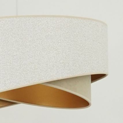 Brilagi - LED Pakabinamas sietynas LYRA 1xE27/15W/230V balta/smėlio spalva/auksas