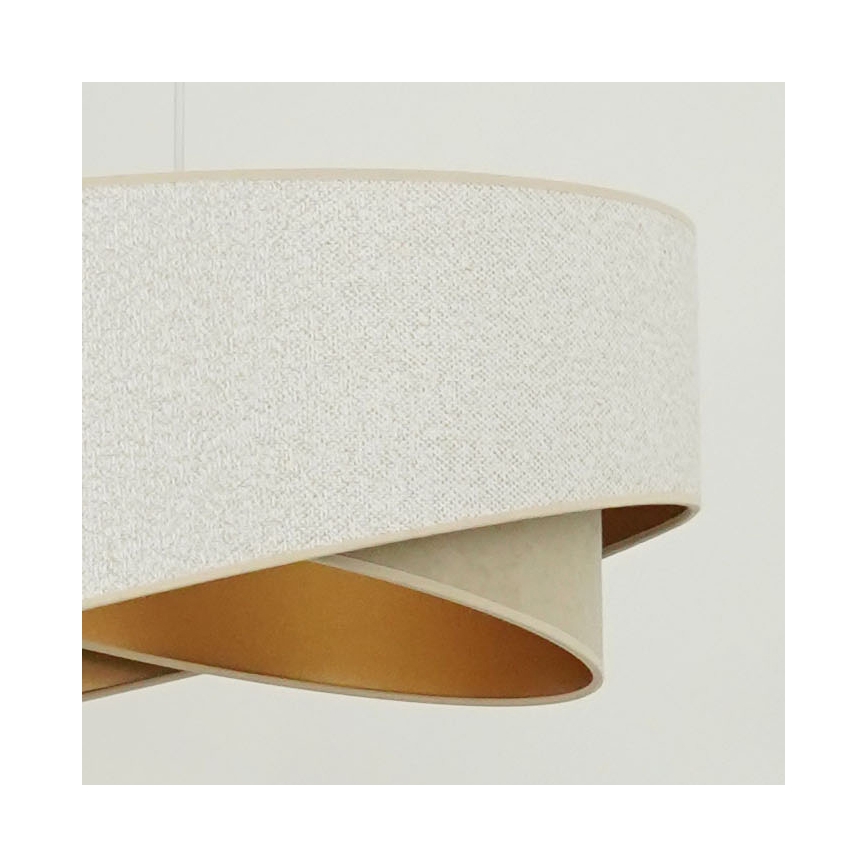 Brilagi - LED Pakabinamas sietynas LYRA 1xE27/15W/230V balta/smėlio spalva/auksas