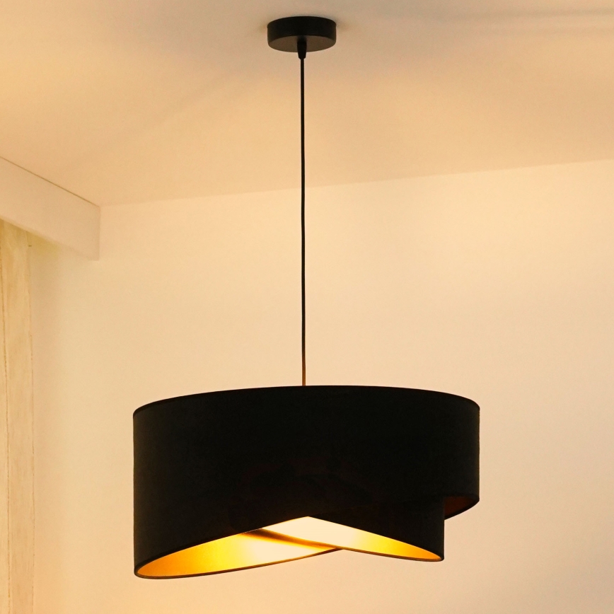 Brilagi - LED Pakabinamas sietynas LYRA 1xE27/15W/230V juoda/auksas