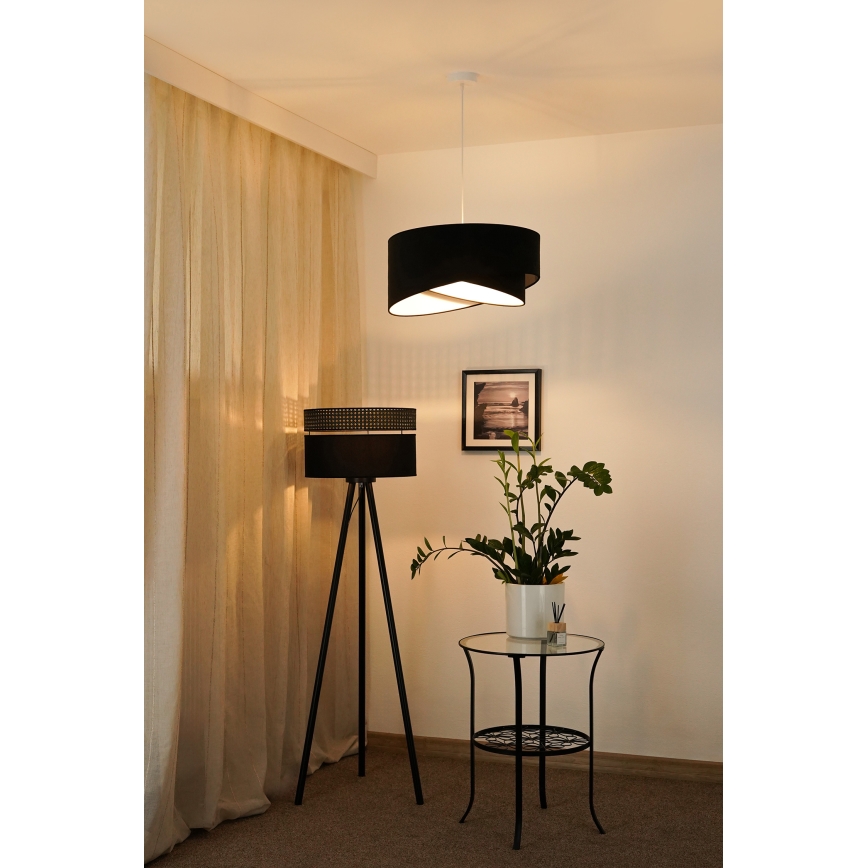 Brilagi - LED Pakabinamas sietynas LYRA 1xE27/15W/230V juoda/balta