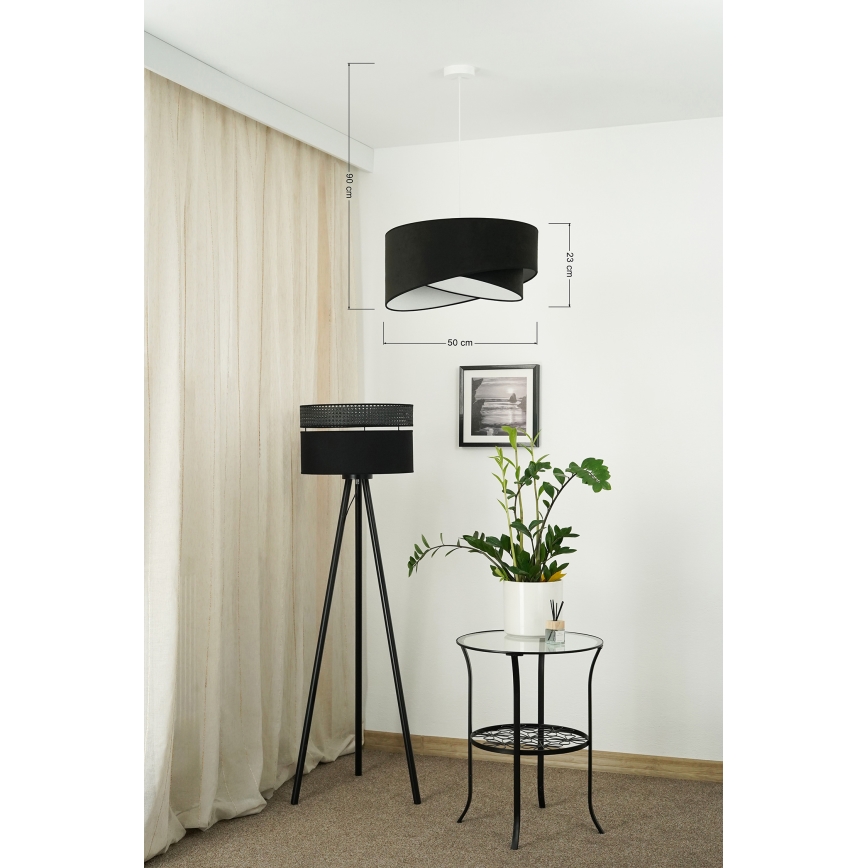 Brilagi - LED Pakabinamas sietynas LYRA 1xE27/15W/230V juoda/balta