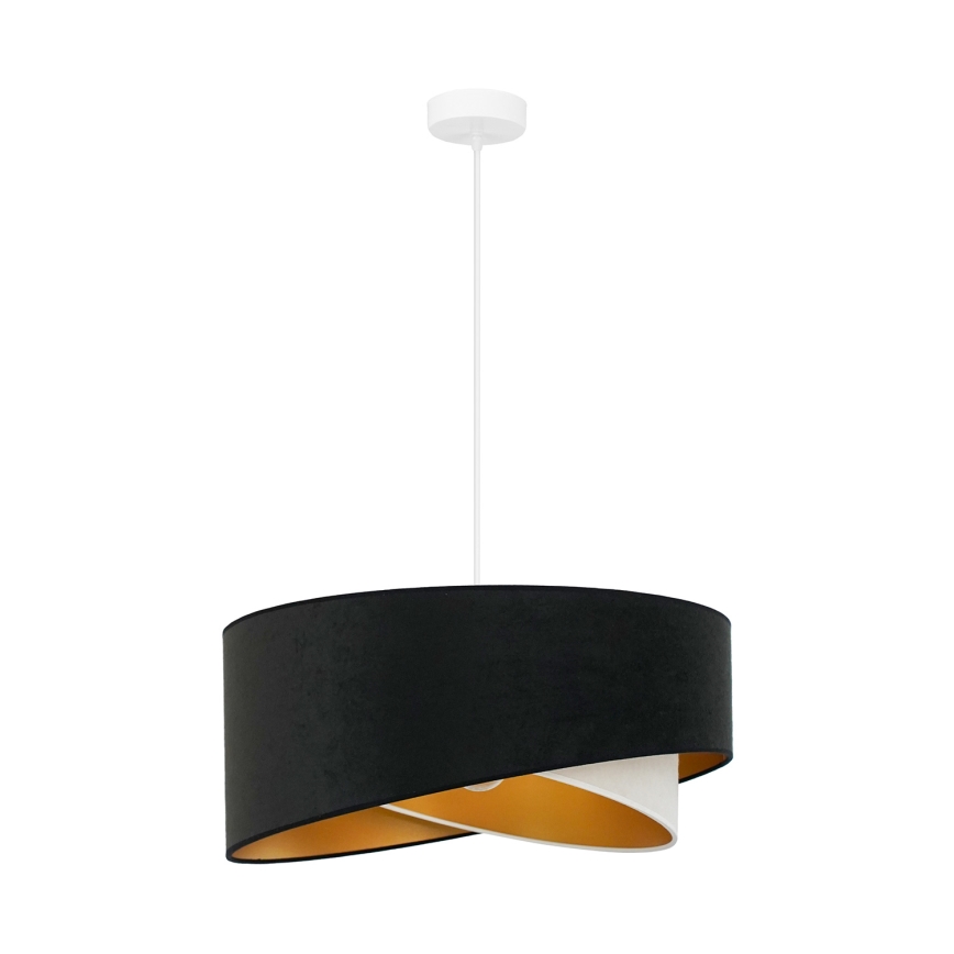 Brilagi - LED Pakabinamas sietynas LYRA 1xE27/15W/230V juoda/kreminė/auksas