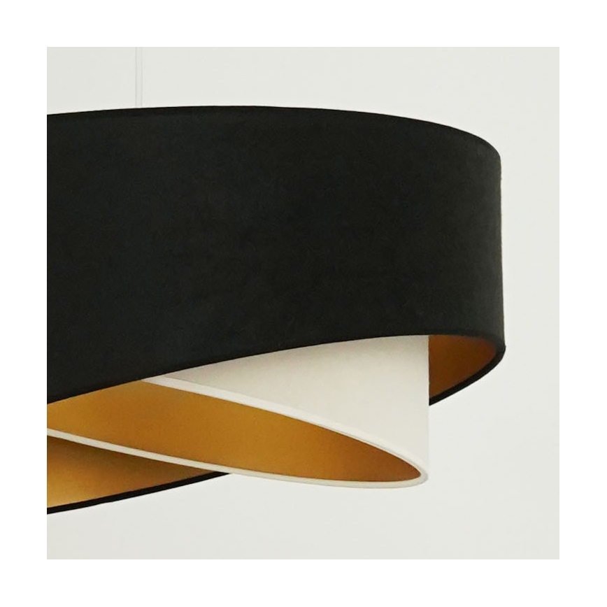 Brilagi - LED Pakabinamas sietynas LYRA 1xE27/15W/230V juoda/kreminė/auksas