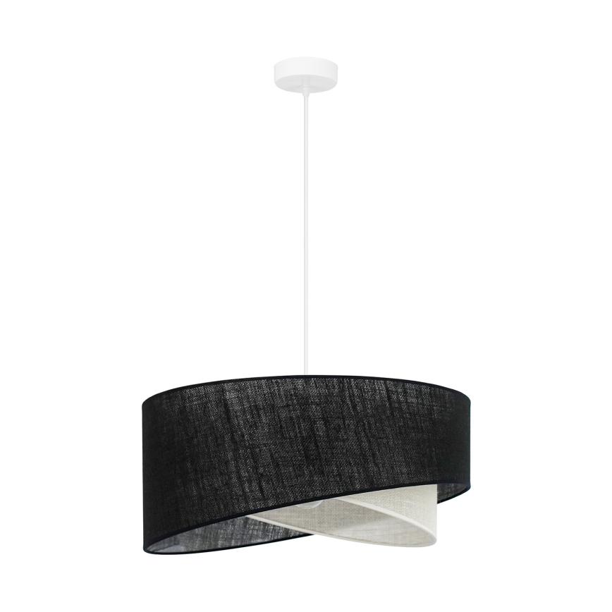 Brilagi - LED Pakabinamas sietynas LYRA 1xE27/15W/230V juoda/kreminė