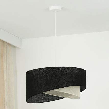 Brilagi - LED Pakabinamas sietynas LYRA 1xE27/15W/230V juoda/kreminė