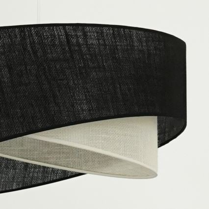 Brilagi - LED Pakabinamas sietynas LYRA 1xE27/15W/230V juoda/kreminė