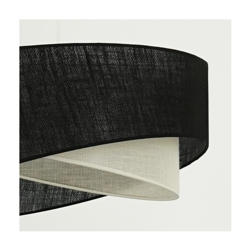 Brilagi - LED Pakabinamas sietynas LYRA 1xE27/15W/230V juoda/kreminė