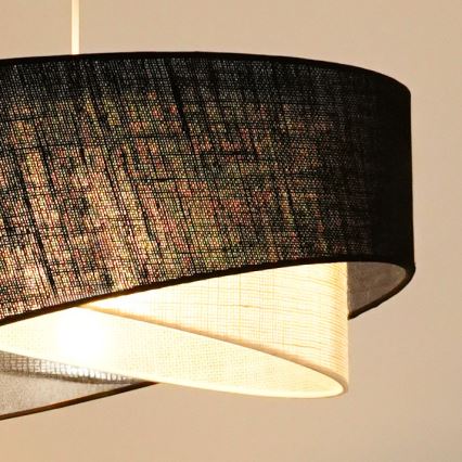 Brilagi - LED Pakabinamas sietynas LYRA 1xE27/15W/230V juoda/kreminė