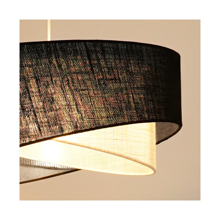 Brilagi - LED Pakabinamas sietynas LYRA 1xE27/15W/230V juoda/kreminė